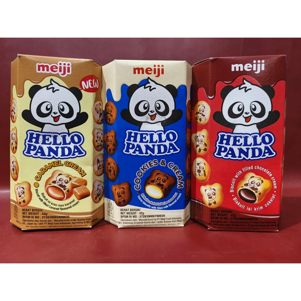 

Hello Panda Meiji Biskuit Isi Krim 42g - Chocolate | Cookies Cream | Caramel