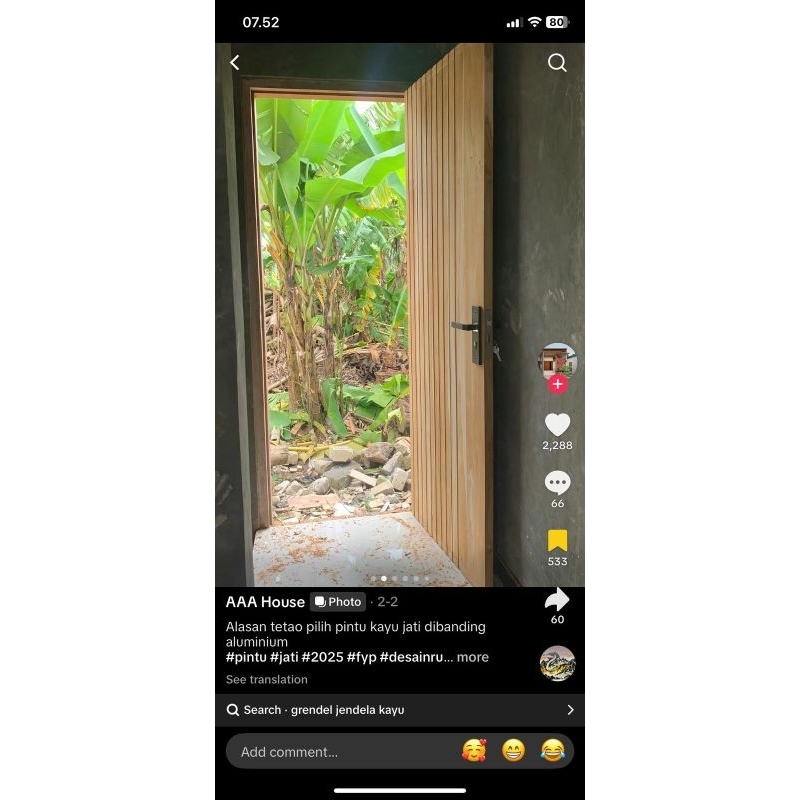 kusen Alumunium dan pintu solid minimalis