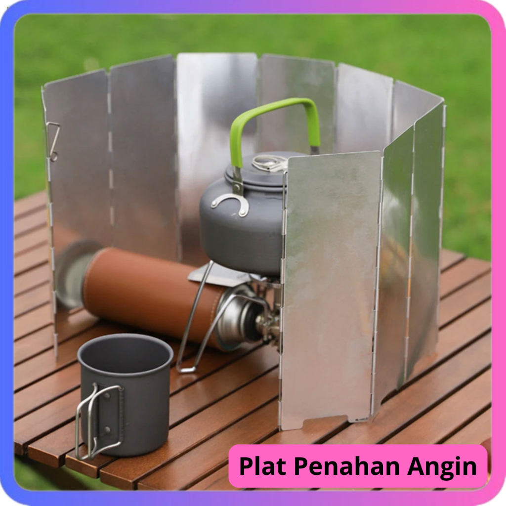 Penahan angin windshield tinggi 13.5 dan 24 cm kompor camping Penahan Angin Kompor Penahan angin