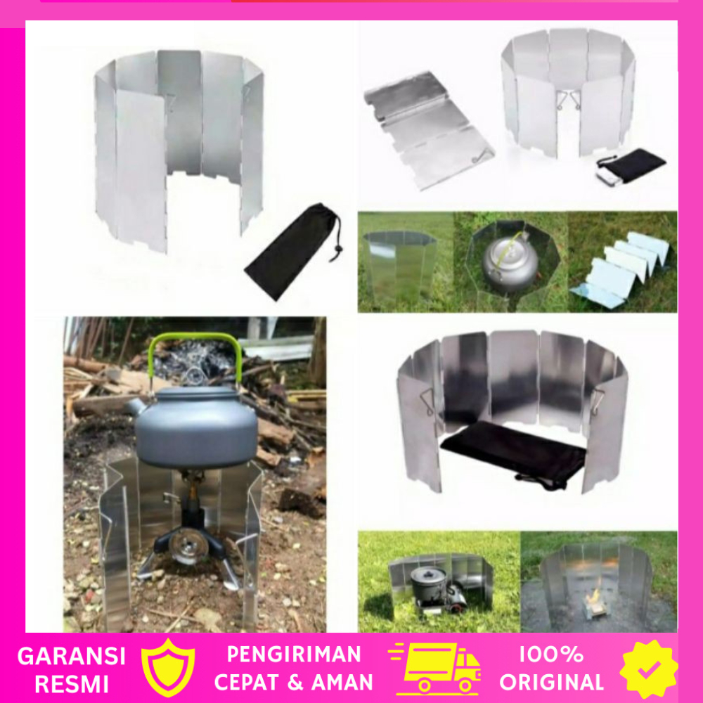 Plat Penahan Angin Kompor Camping Stove Penahan angin windshield kompor camping-COD