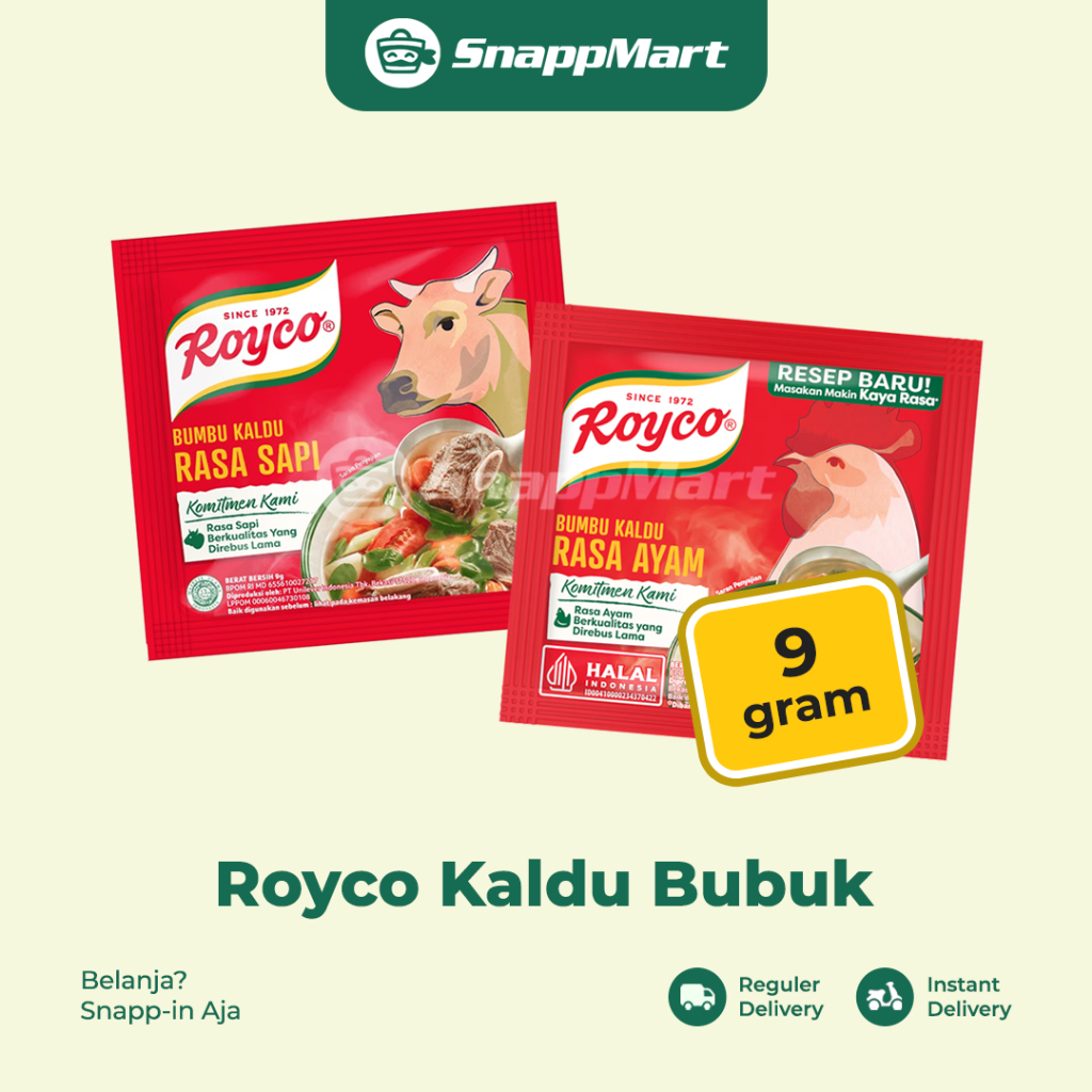 

ROYCO - Bumbu Kaldu Bubuk Penyedap Rasa Ayam Sapi (1 pcs) - Bahan Masak & Bumbu