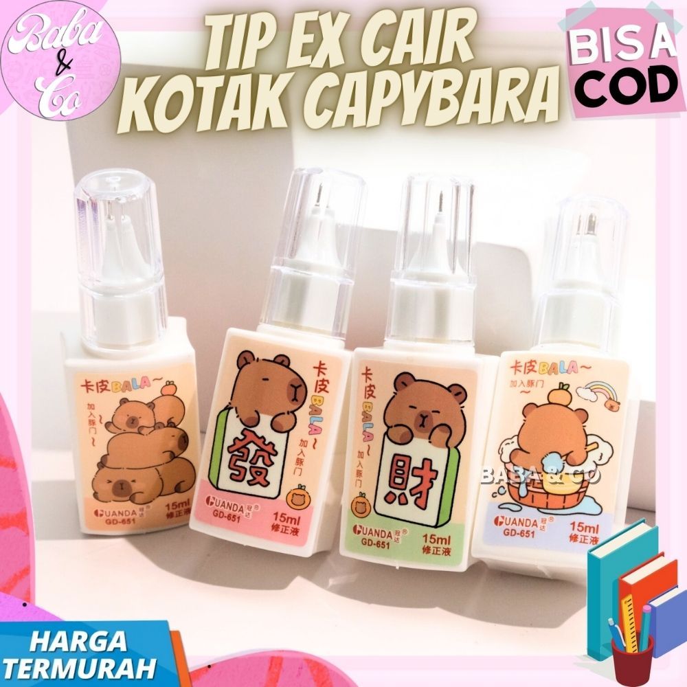 

TIP EX CAIR CAPYBARA CORRECTION LIQUID CAPYBARA KOTAK LUCU UNIK TIP X CAIR KOTAK CAPYBARA IMUT LUCU CORRECTION TAPE CAIR CAPYBARA KOTAK MURAH COD