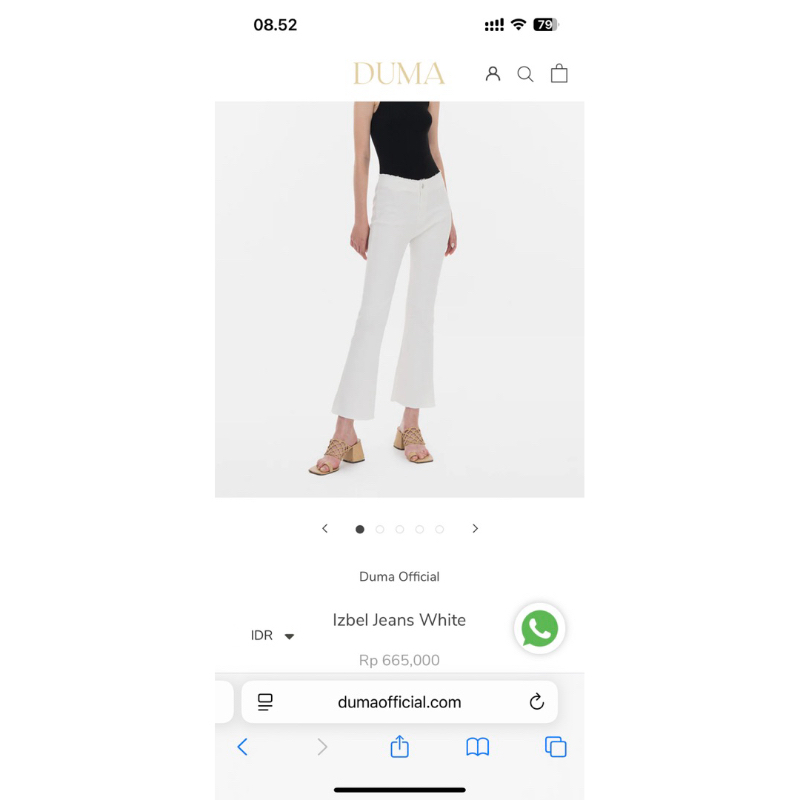 duma izbel white pants