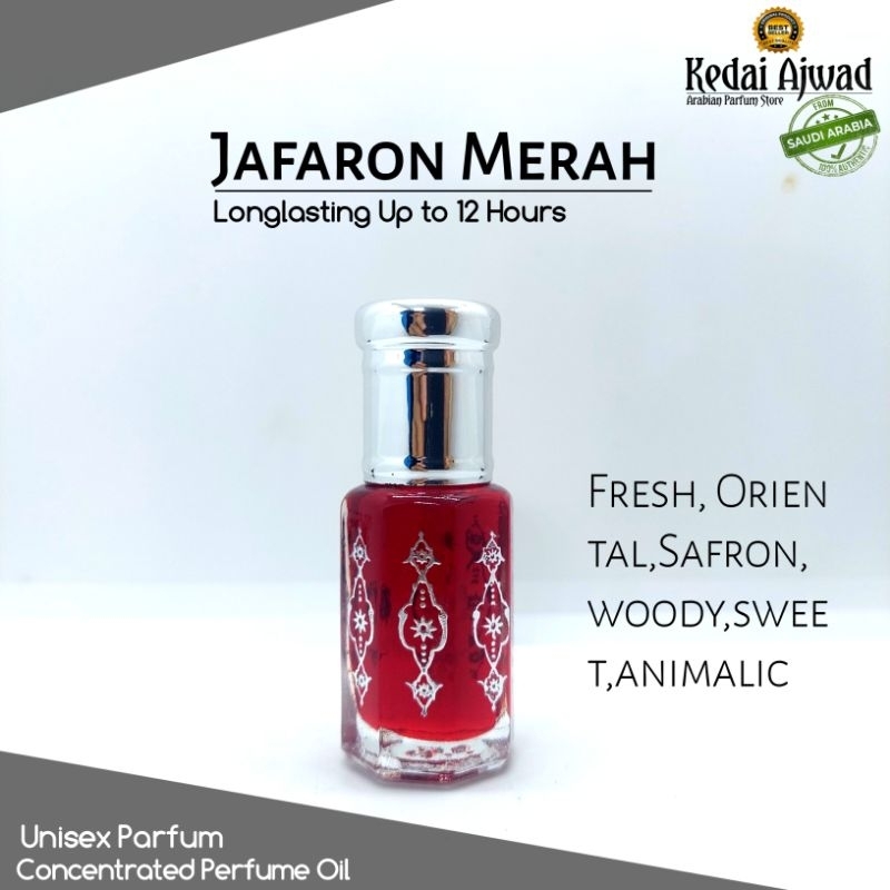 Jafaron Merah | Minyak Wangi Jafaron Merah Asli Bibit Import Saudi