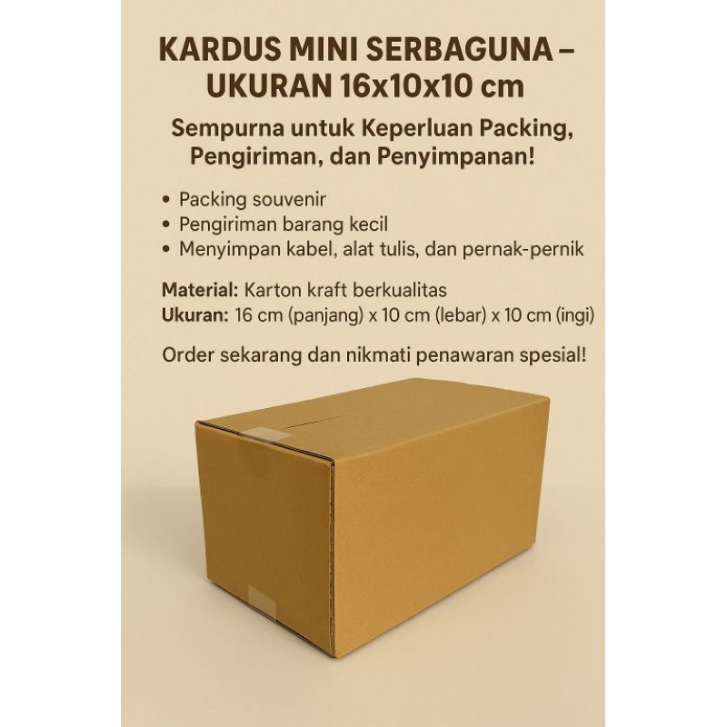 

karton box ukuran 16x10x10