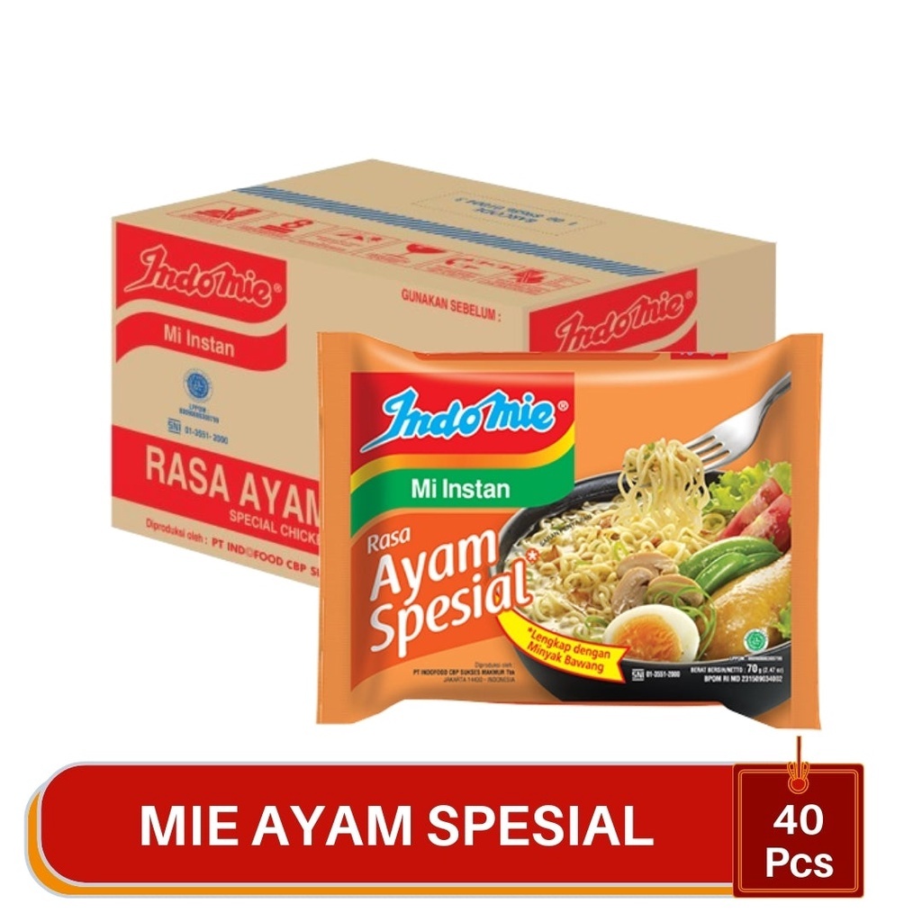 

INDOMIE Mie instan rasa ayam special 68 x 40pck/dus