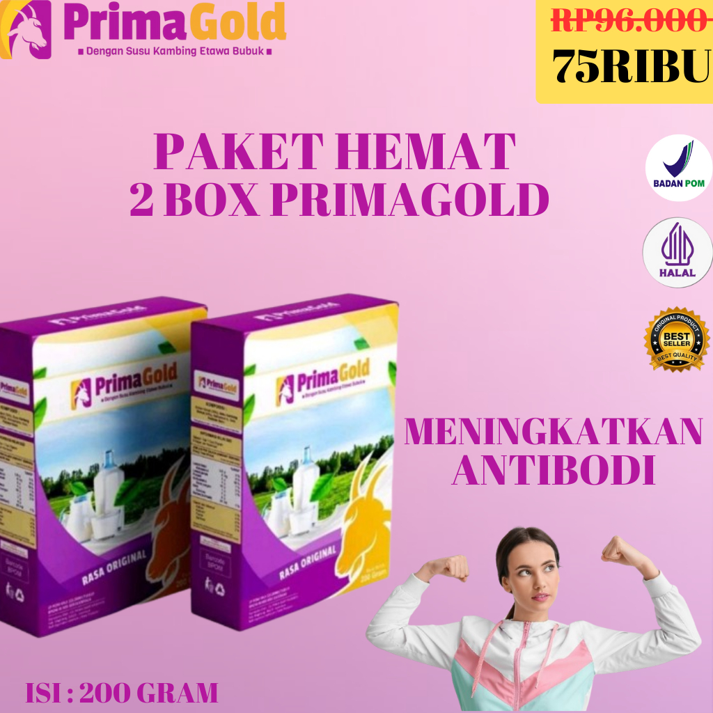 

2 Box Primagold Susu Kambing Diet Ampuh Cepat Dan Bpom Herbal Pelangsing Original Perawatan Wajah