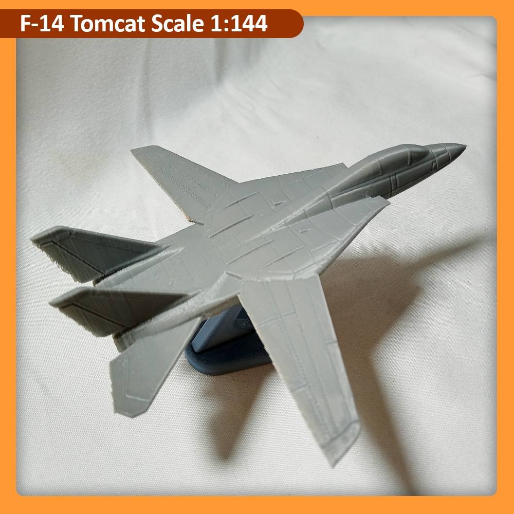 Miniatur Pesawat F-14 Tomcat Scale 1:144, mainan 3D Print pesawat F14