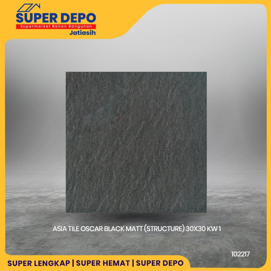 ASIA TILE OSCAR BLACK MATT (STRUCTURE) 30X30