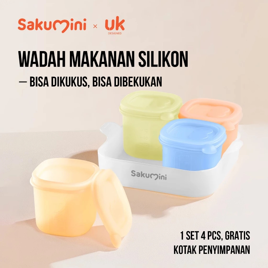 Sakumini PP Food Container Wadah MPASI Tray Storage Box Anak Bayi