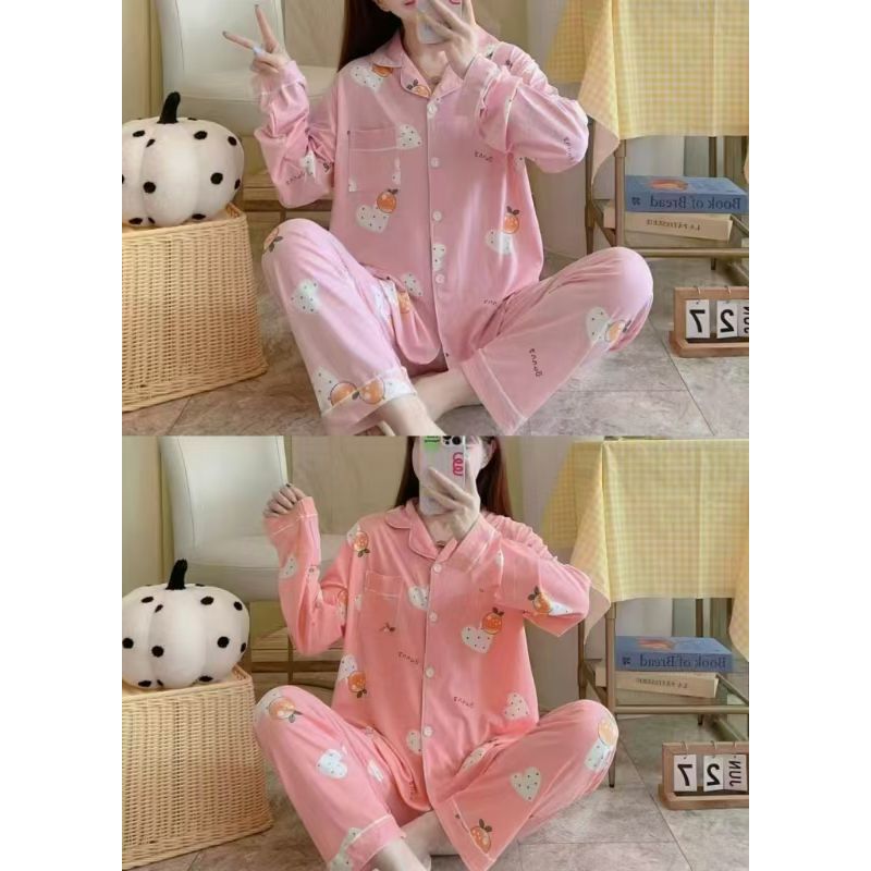 Stelan Oversize Jogger Babydoll PP  piyama wanita terbaru Import Korea motif lucu XL 2XL