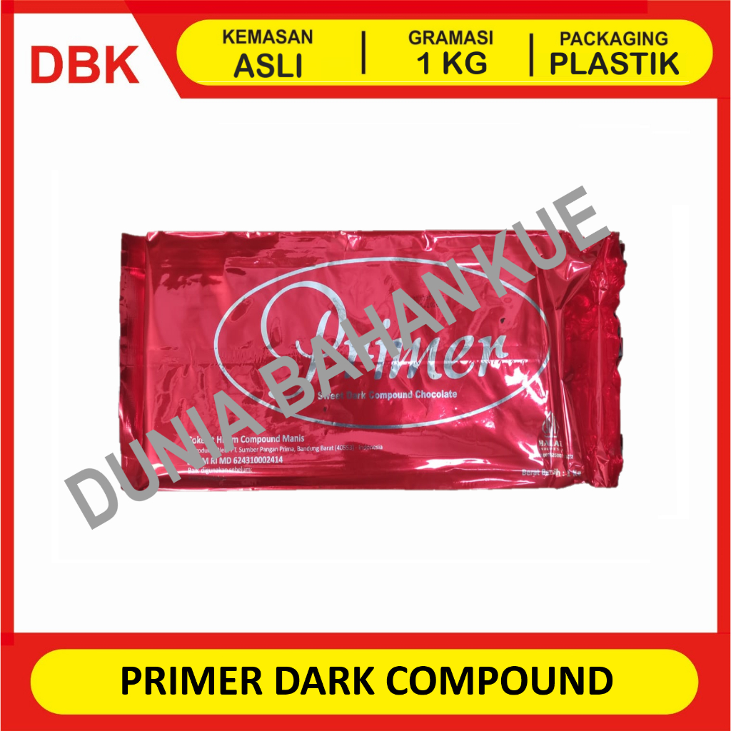 

PRIMER DARK CHOCOLATE COMPOUND 1 KG / COKELAT BATANG PRIMER COKLAT