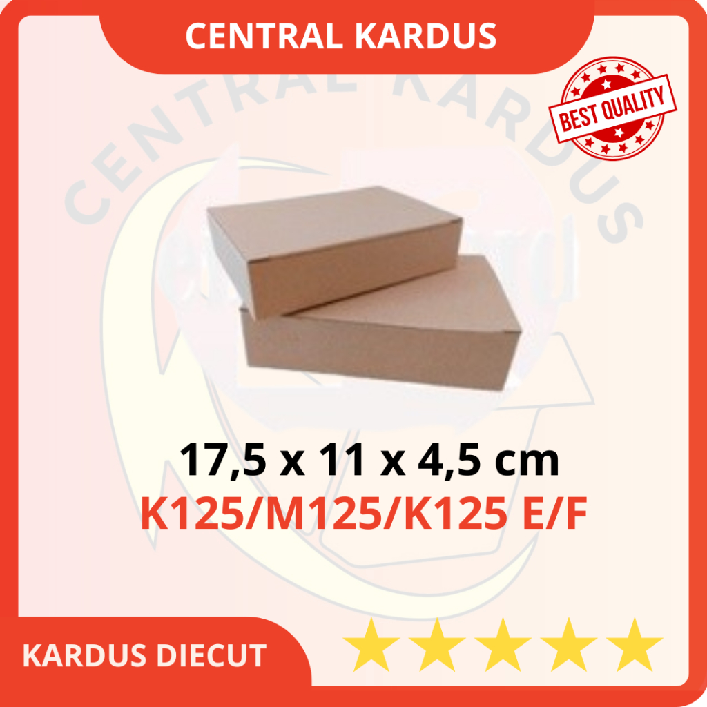 

Kardus Die Cut kecil Polos 17,5x11x4,5cm Single Wall, Box Aksesoris Polos