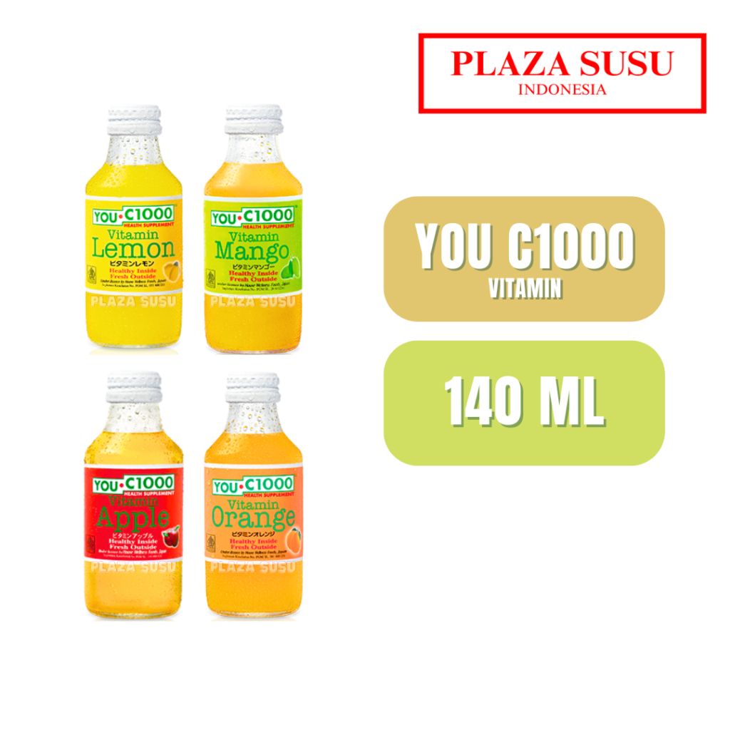 

MINUMAN VITAMIN WATER YOU C1000 140ML BOTOL KACA