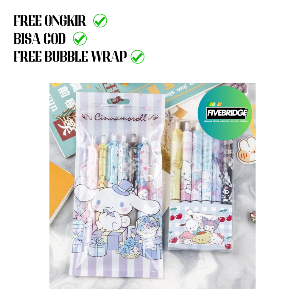 

Pulpen Gel Sanrio Lucu Warna Hitam – Kuromi, Hello Kitty, My Melody – Untuk Anak Perempuan SD Kelas 1 2 3 4 5, Alat Tulis Sekolah Gemes dan Kekinian
