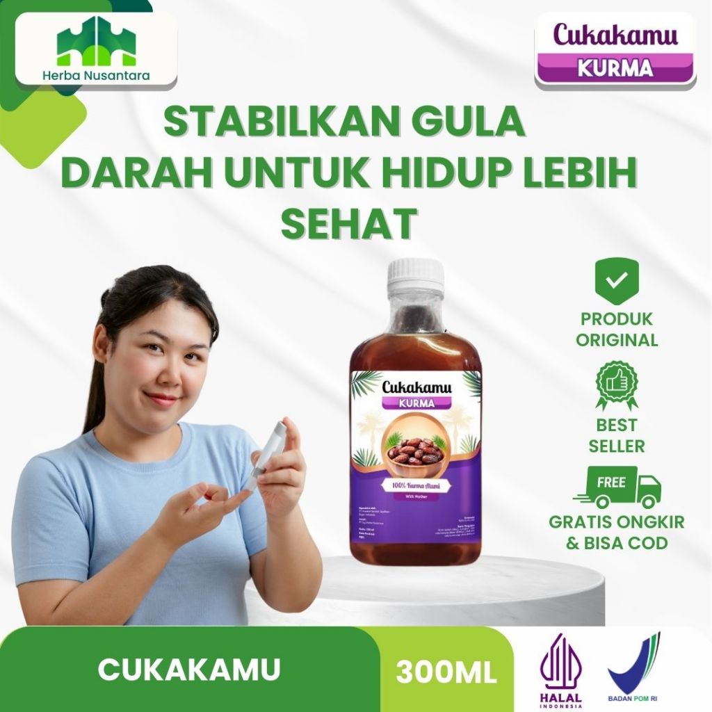 

CUKAKAMU Kurma 300ML - Atasi Diabetes Kontrol Gula Darah Koleterol Tanpa Efek Samping