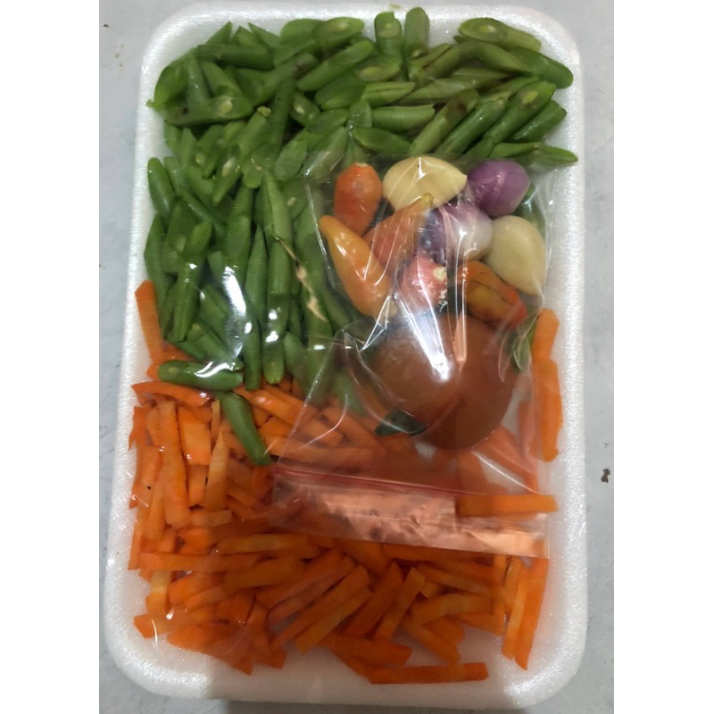 

sayur pack tumis buncis wortel