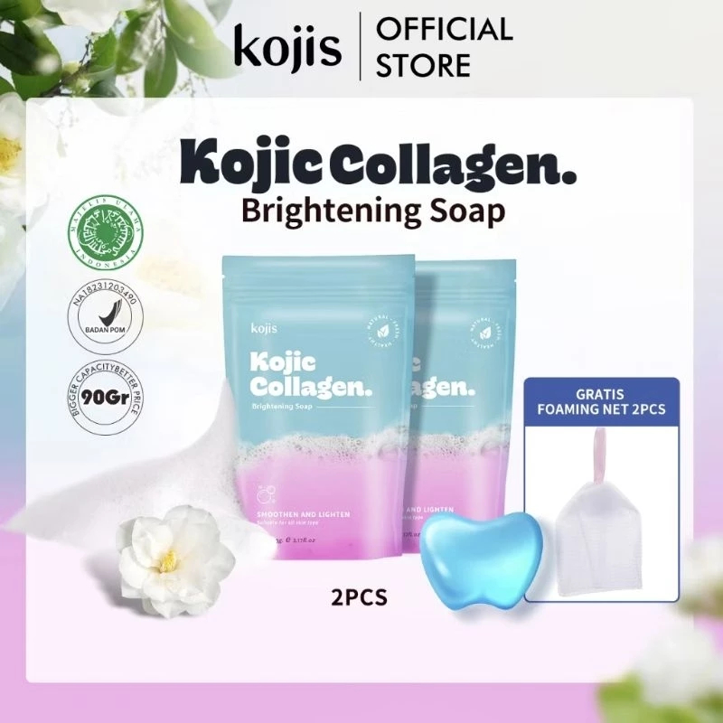 KOJIS Kojic Brightening Collagen Soap Pemutih Kulit Sabun Glow Face Wash Sabun Pencerah / KIYOKO BEA