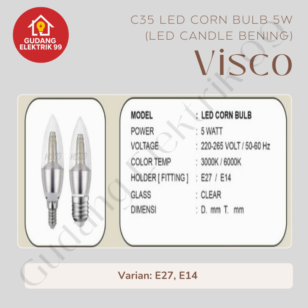 Lampu Candle Led  E27 / E14