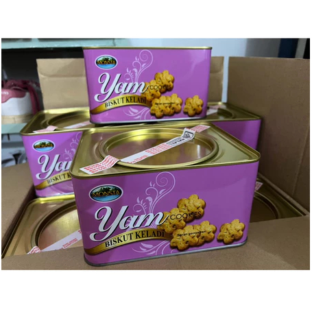 

HALAL Biskuit Ubi Keladi Yam Cookies MONSTA 700 gram / Kue Keladi Malaysia /Monsta yam cookies 700gr Yam cookies biskuit keladi taro biskuit monsta keladi kaleng