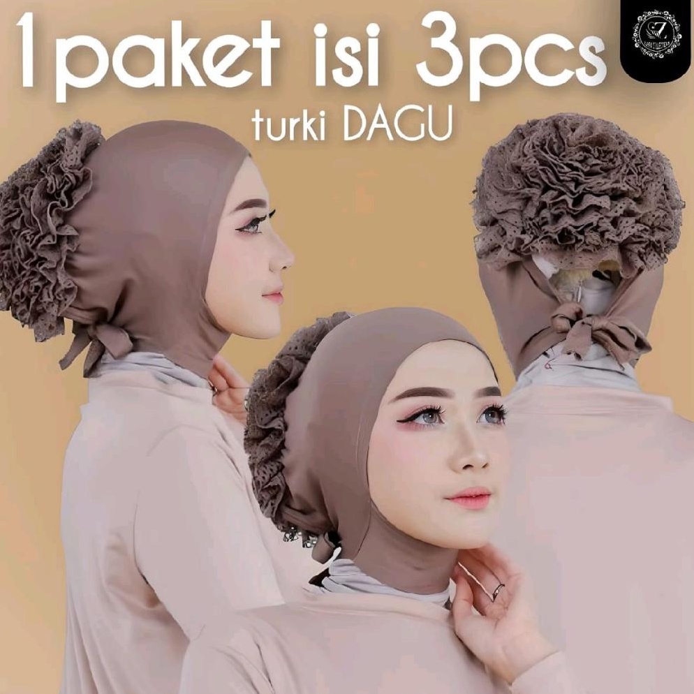 KODE U75U        Dalaman Turki Jilbab Kerudung ciput sanggul Ciput Cepol