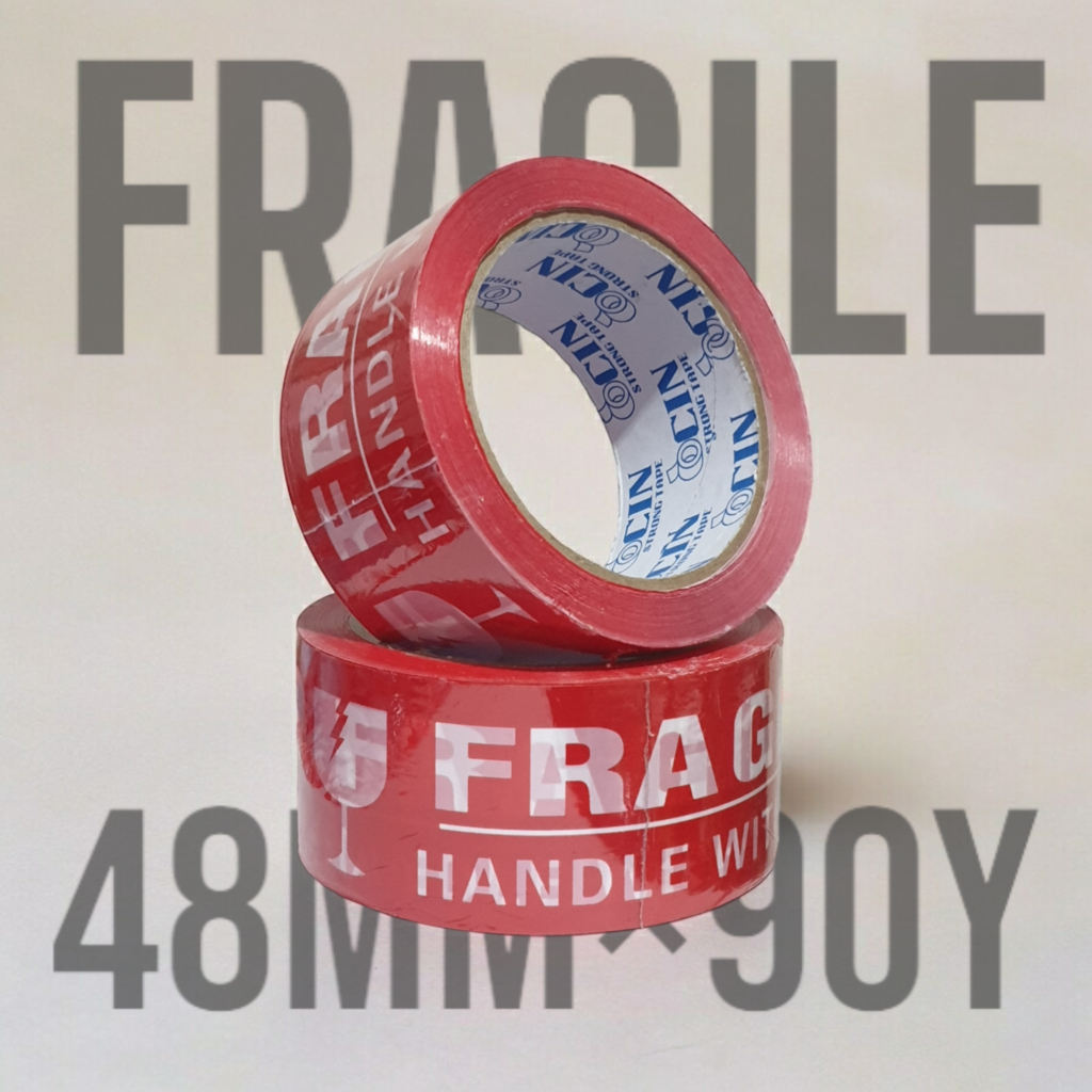 

HARGA DAMAI LAKBAN FRAGILE MERAH DAN PUTIH 2" INCH / 48mm x 90 Yard