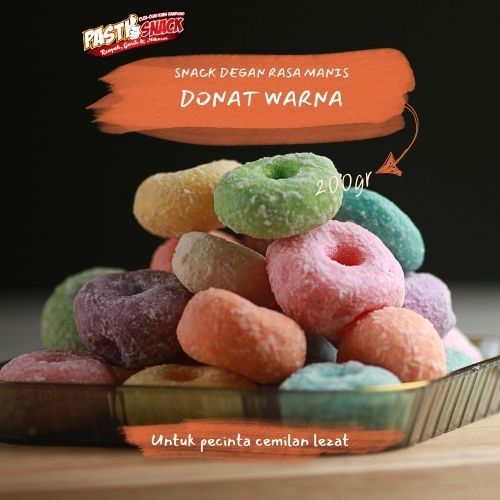 

Donat Kering Warna - Camilan Donat Warna Warni Kue Donat Pelangi Kering
