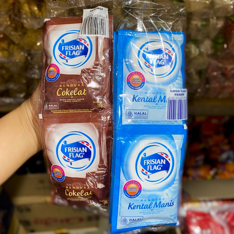 

Frisian Flag Susu Kental Manis SKM Sachet Renceng 6pcs @8gr ALL VARIAN RASA COKELAT KENTAL MANIS