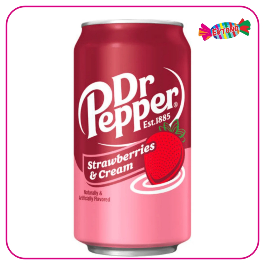 

Dr Pepper Strawberries & Cream (355ml) 12 oz Can Exclusive New Soda Flavor