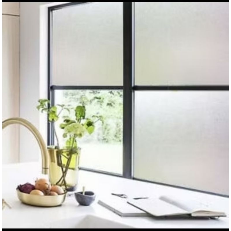 Stiker Sanblast Putih Stiker Sanblast ice untuk wallpaper dinding 1 roll