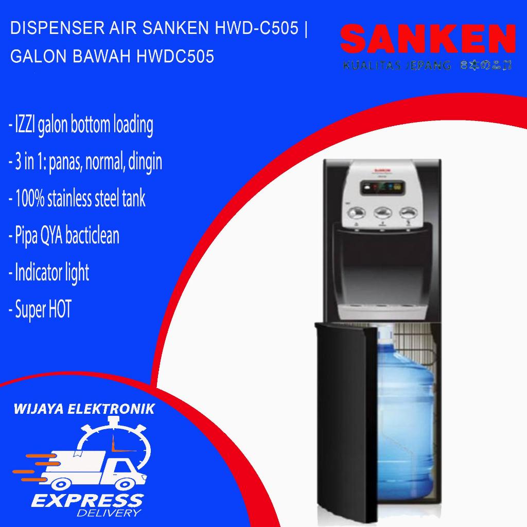 Sanken HWD-C505 - Dispenser Galon Bawah HWDC505 /HWD C505 Garansi Resmi
