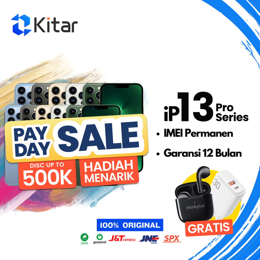 iPhone 13 Pro | 13 Pro Max ex iBox Beacukai IMEI Permanen Garansi 12 Bln 100% Original Second Resmi 