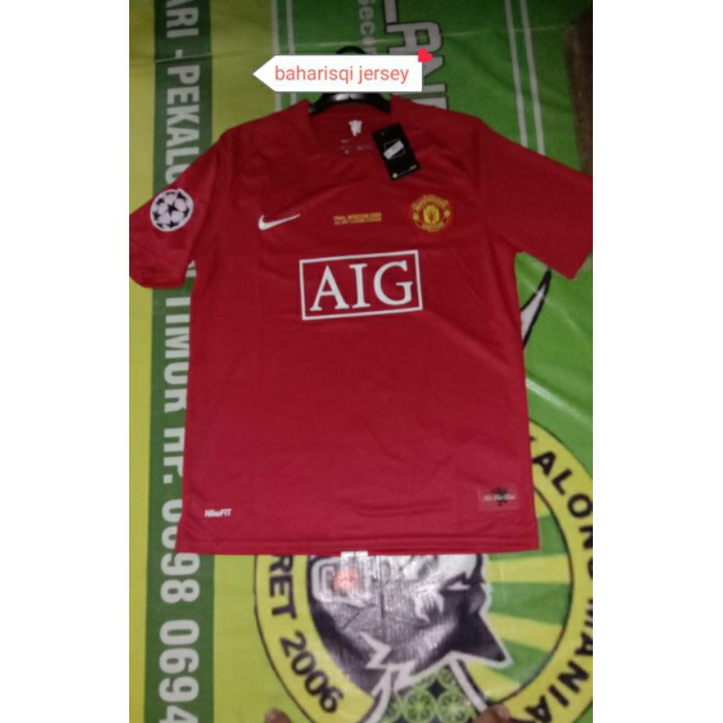 Jersey Bola Emyu Home 2007 2008 Final Moscow Nameset Ronaldo