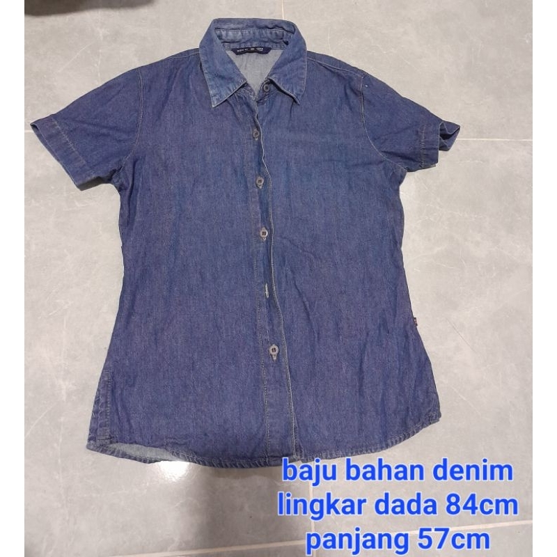 baju denim preloved remaja atau dewasa