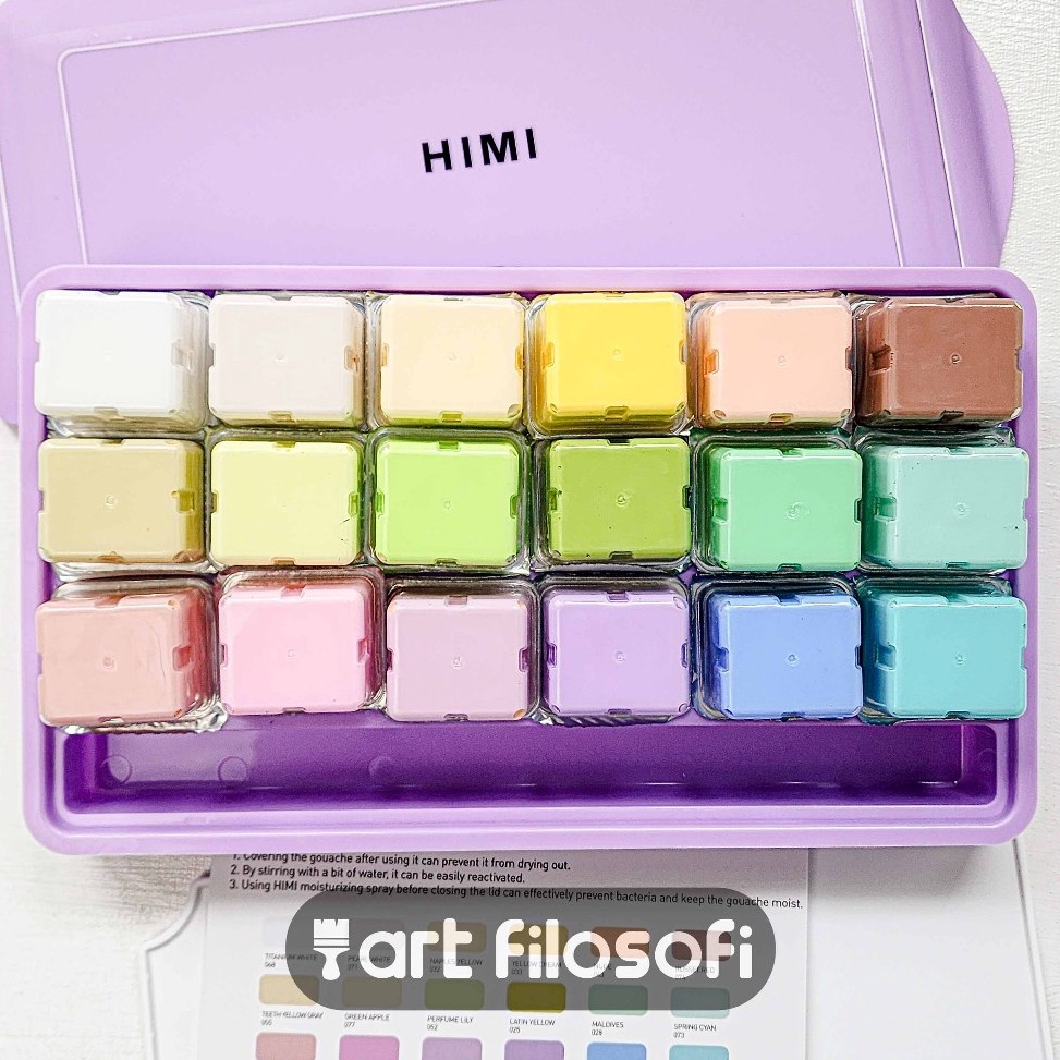 

KODE Y82G Miya Himi Pastel Gouache 18x3ml Cat Air Gouache
