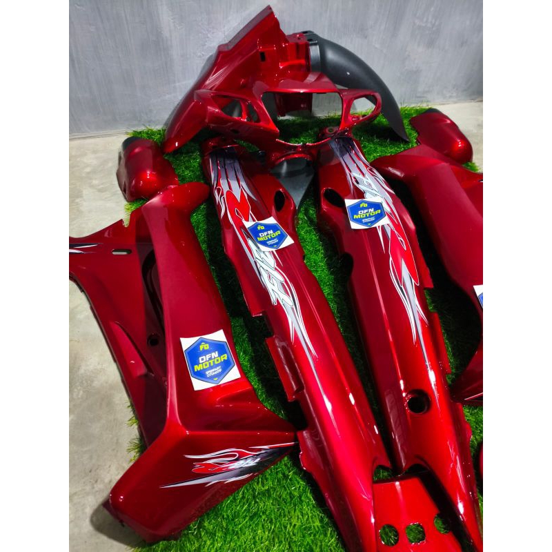 fullset body Halus Fiz r Cutom Merah Api cover body Fiz r merah api