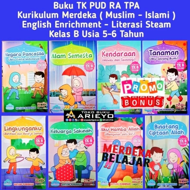BUKU KURIKULUM MERDEKA TK PAUD|BUKU TK PAUD UMUM ISLAMI|TK A. TK B
