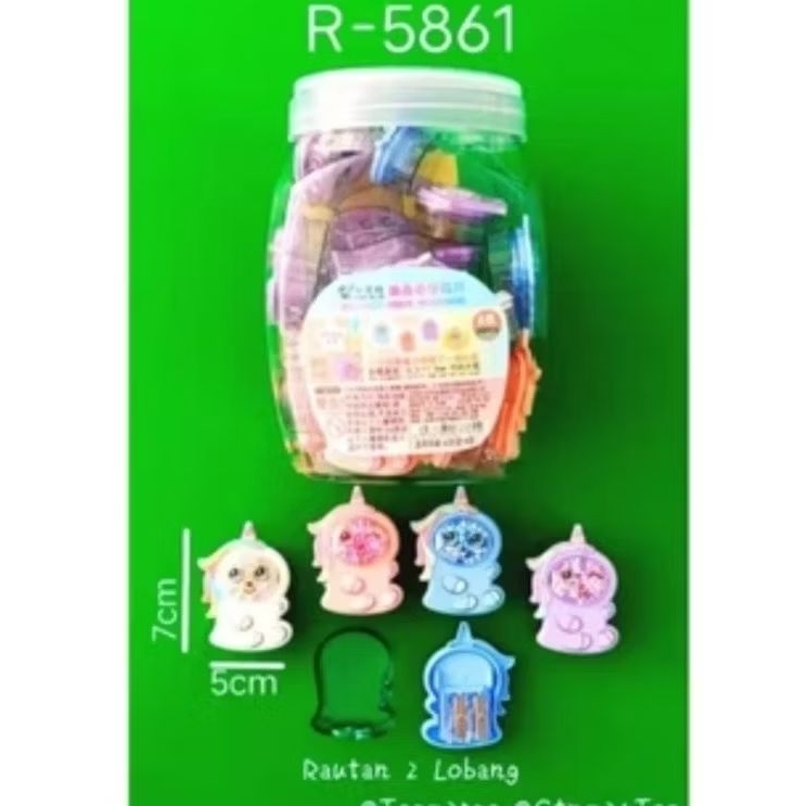 

Rautan Toples Lucu 2 Lubang Unicorn Dino Serutan Pensil Karakter