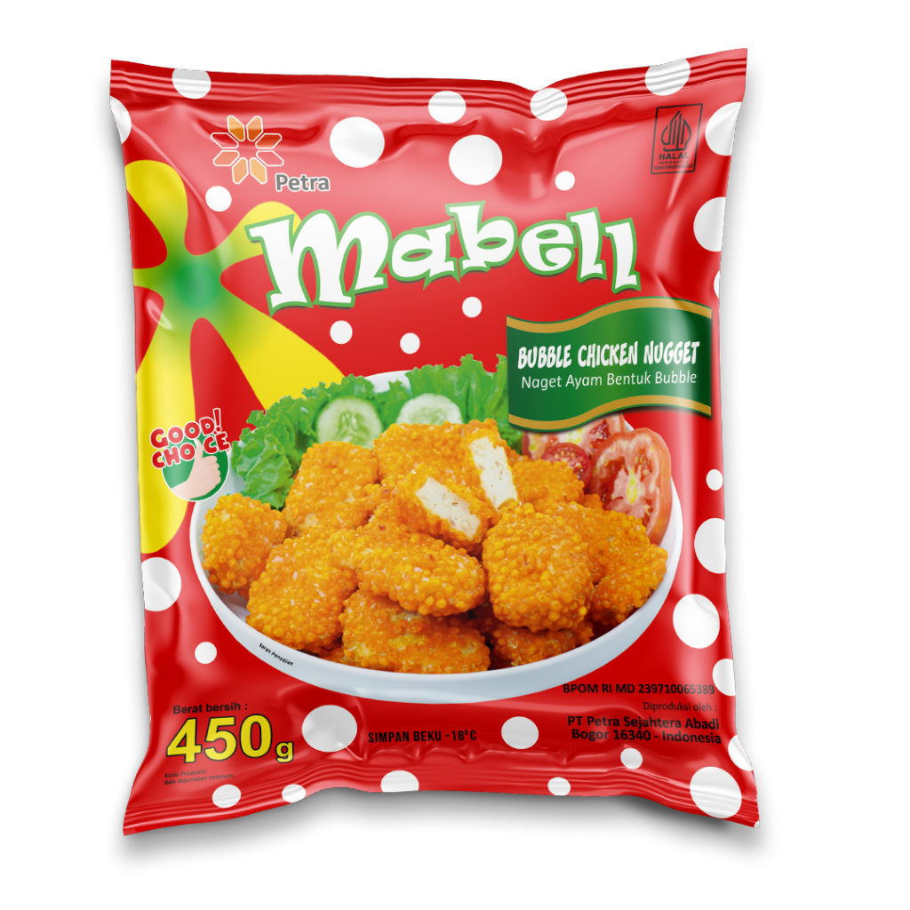 

MABELL Chicken Nugget Bubbles 440 Gram - Nugget Ayam Crispy