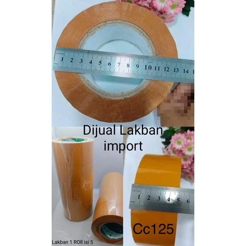 

dijual lakban import coklat tebal 1 roll isi 5