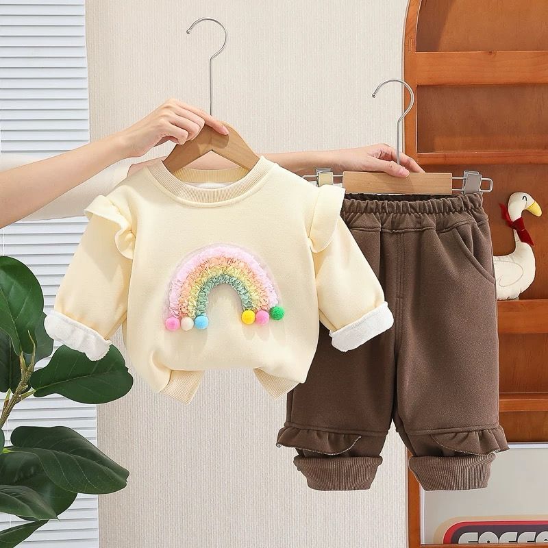 Setelan Sweater Anak Perempuan Usia 1-4 Tahun | Fashion Trendy Anak Cewek Model Baju Sweater Lengan 