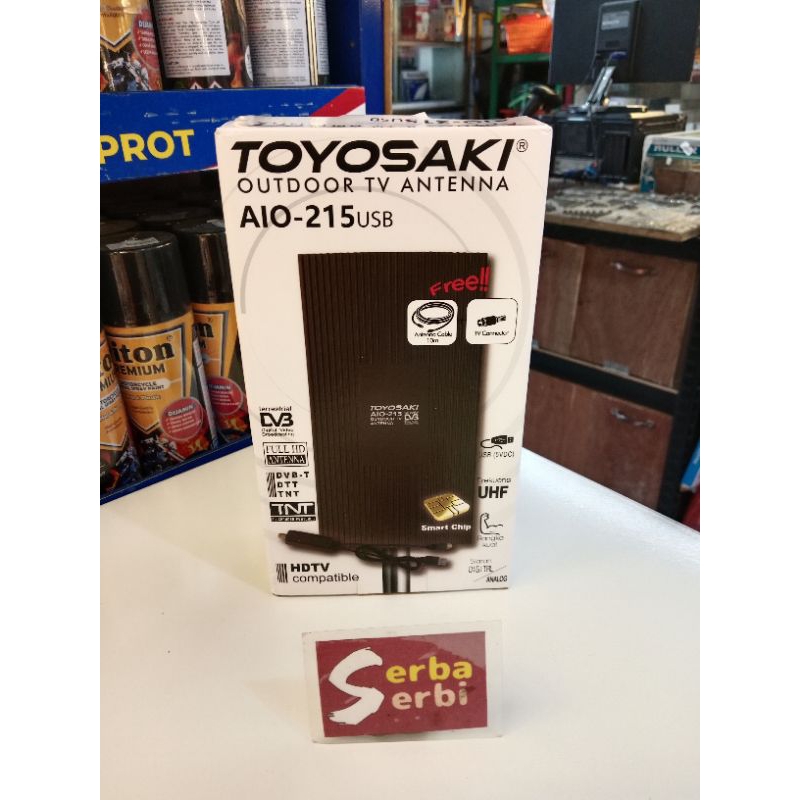 -TOYOSAKI-Antena digital outdoor tv+kabel 10mtr