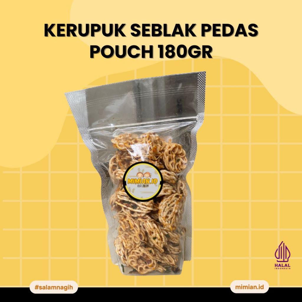 

MIMIAN - Keupuk Seblak Pedas Daun Jeruk | Seblak Mawar Rafael Pouch 180gr