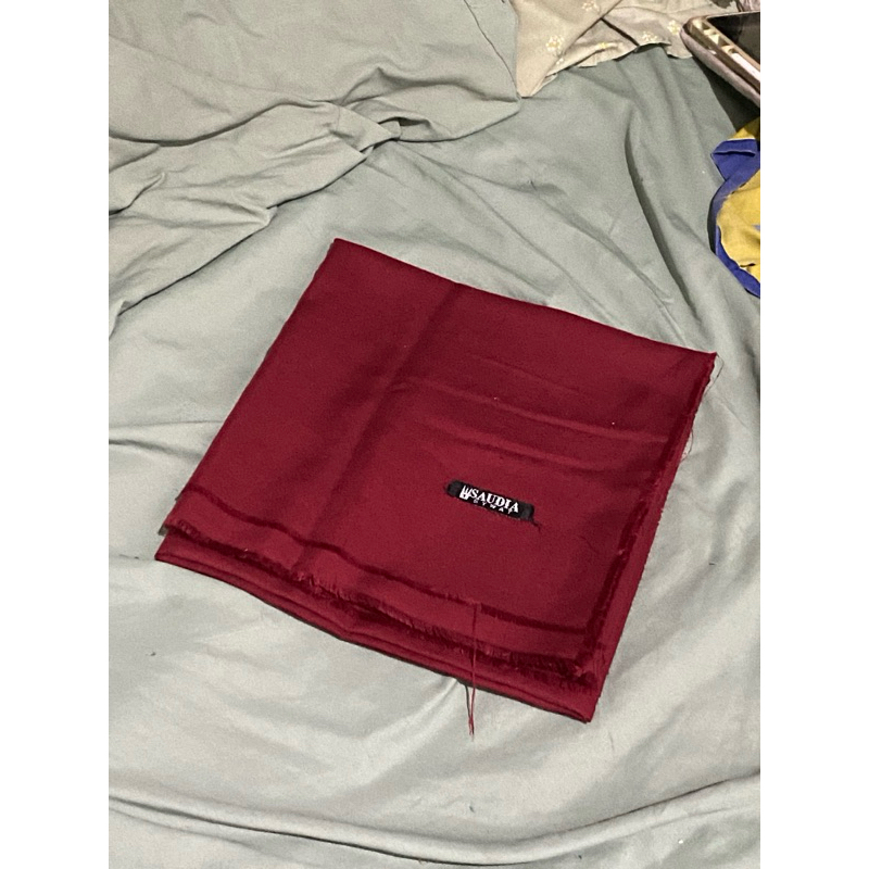 preloved segi empat saudia jadul merah maroon