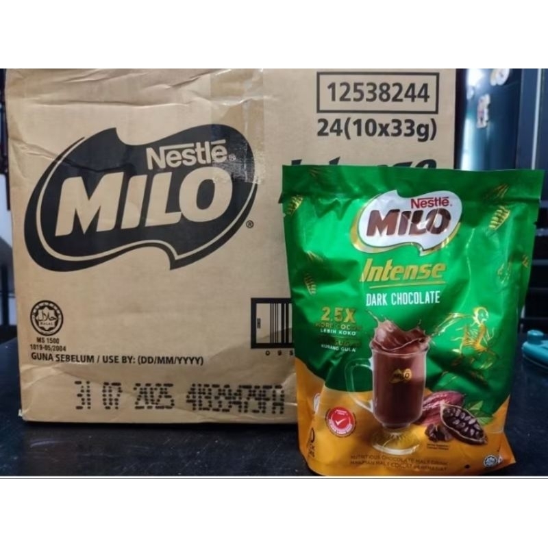

MILO INTENSE DARK CHOCOLATE 1 DUS 24BKS ED.09/25