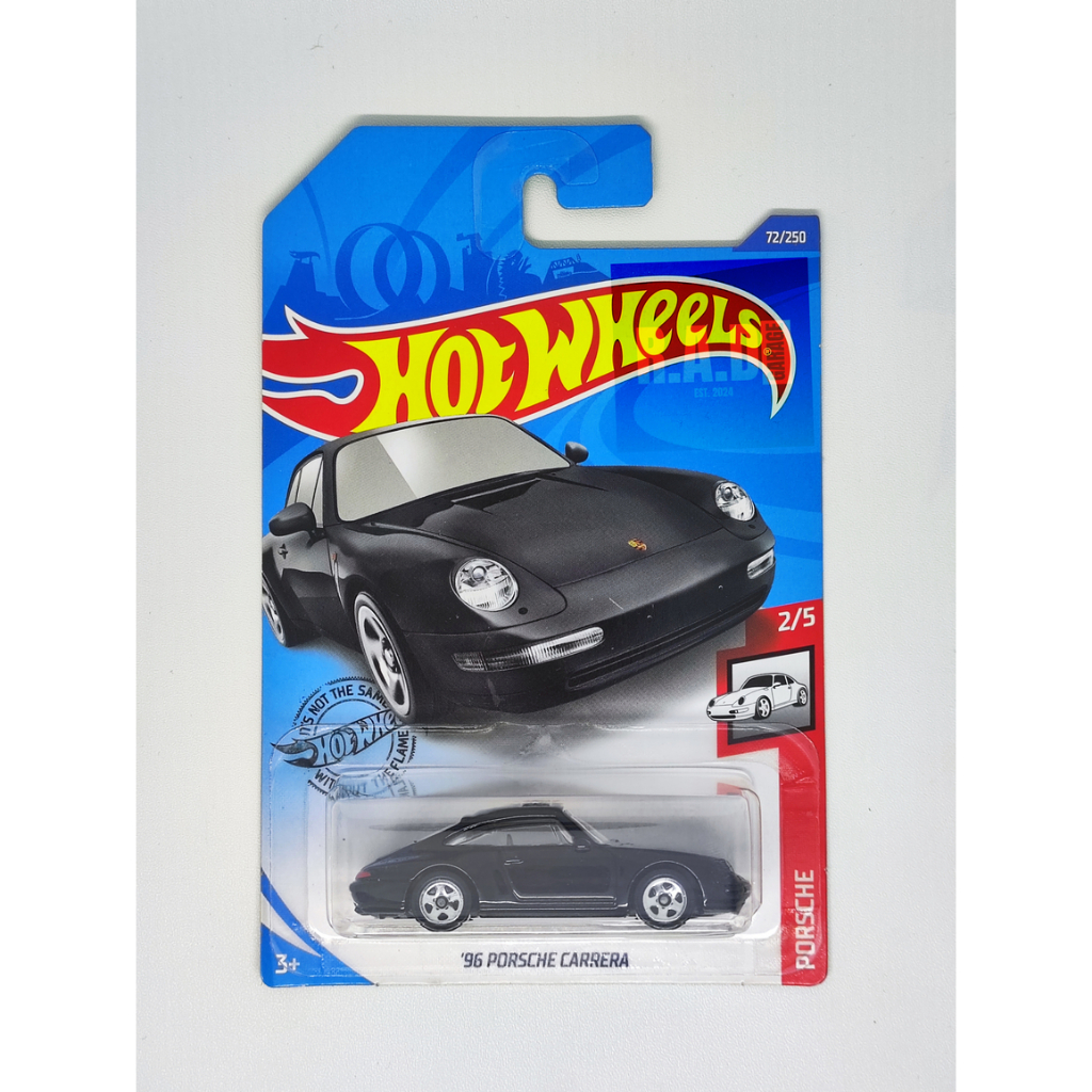 Hot Wheels | '96 Porsche Carrera Black | Long Card