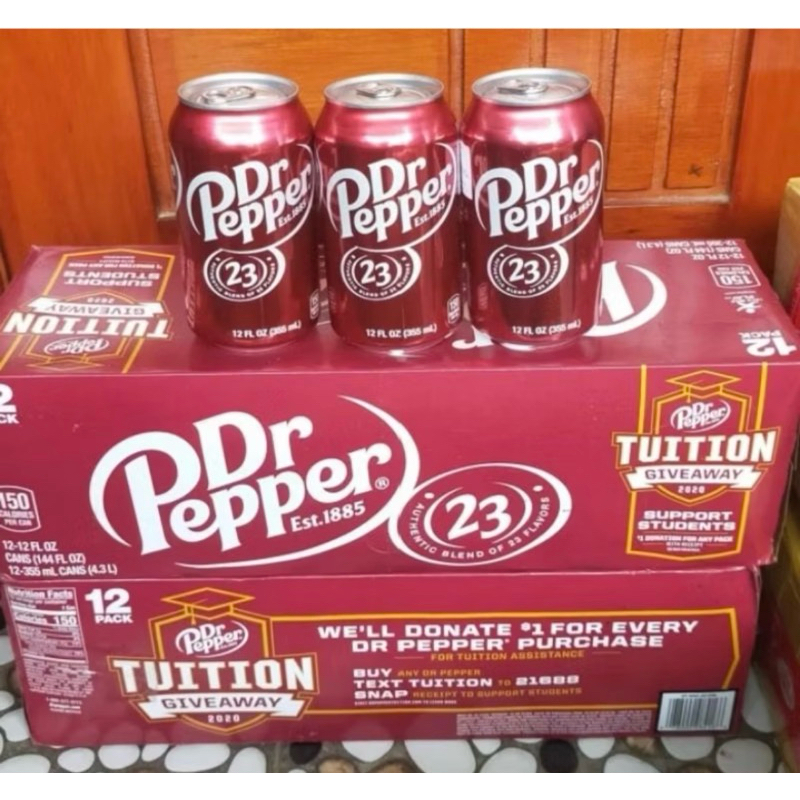 

DR PEPPER SOFT DRINK MINUMAN COLA CLASSIC REGULER ISI 12x355ml MINUMAN SODA