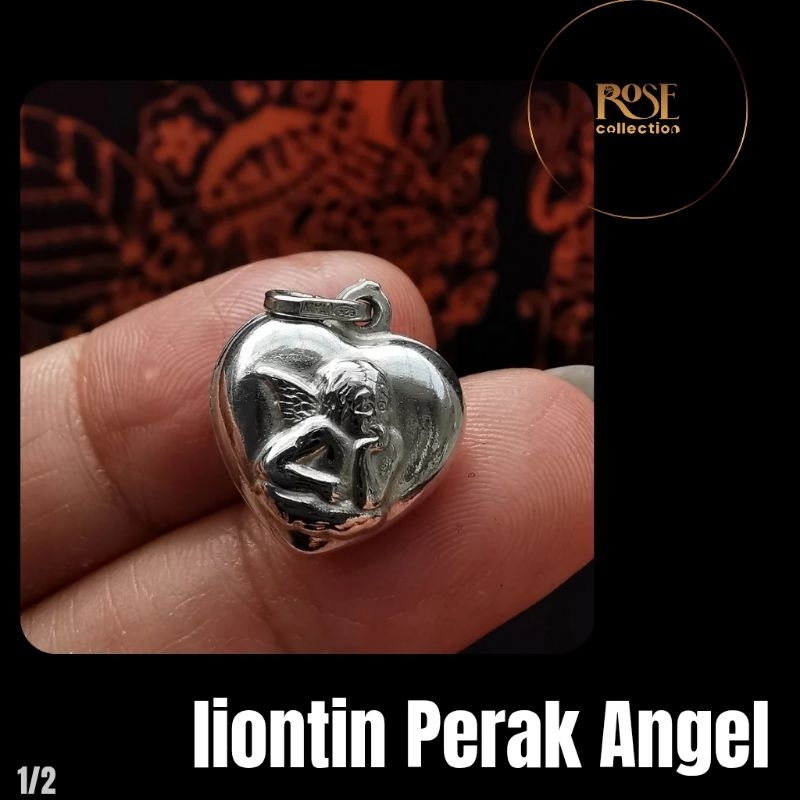 liontin perak 925 italy angel