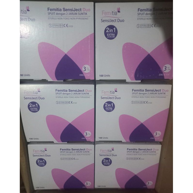 Femitia SENSIJECT duo (2 in 1) 3cc BOX/100pcs, Exp 2029.