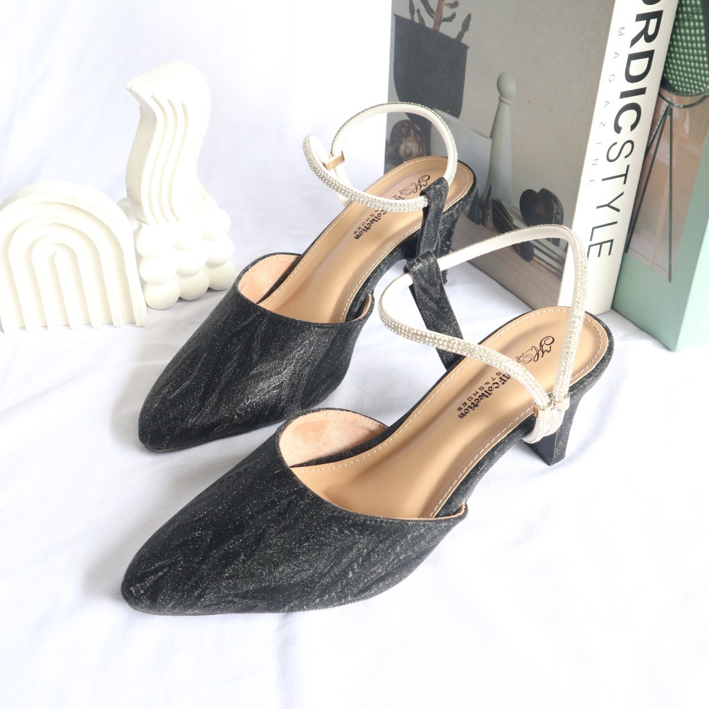 Heils Lebaran 2026 Hells Ibu Ibu 2025 High Heels 5 Cm Haihil Wanita Simple Hay Hil Kondangan Hils 3 